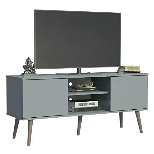 Madesa TV Schrank mit 2 Türen und 2 Regalen für Fernseher bis 55 Zoll