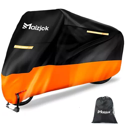 Maizjok Motorrad Abdeckplane wasserdicht für Outdoor, Winterfest Moped Garage