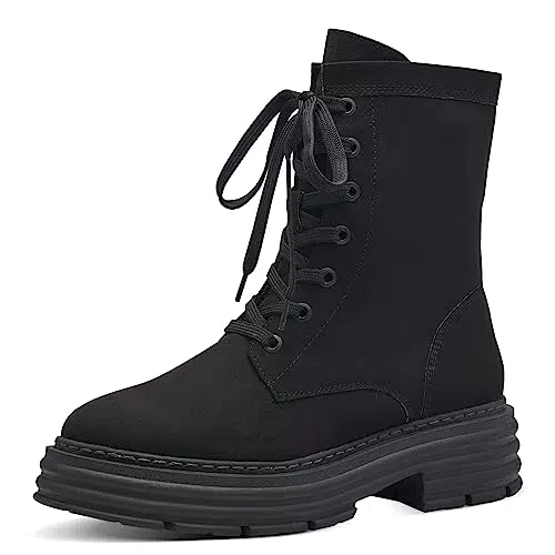 Marco Tozzi Damen Stiefeletten mit Schnürung und Plateau für den Winter
