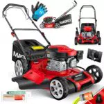 MASKO Benzin Rasenmäher 5in1, 51 cm Schnittbreite, 8- fache Schnitthöhenverstellung