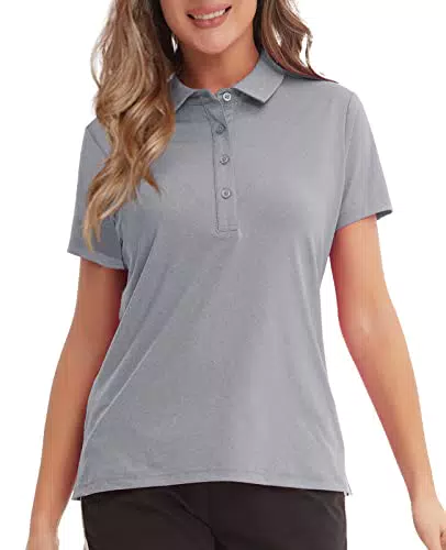 MEETYOO Damen Polo Shirt - Himmelblau, Größe S