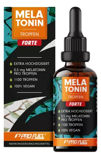 Melatonin Tropfen FORTE - hochdosiert, alkoholfrei, vegan & laborgeprüft