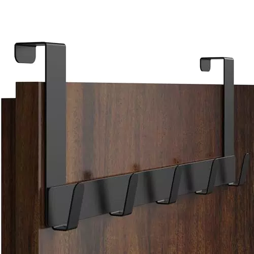 Menz Türgarderobe aus Edelstahl - Premium Türhaken als Kleider- und Handtuchhalter