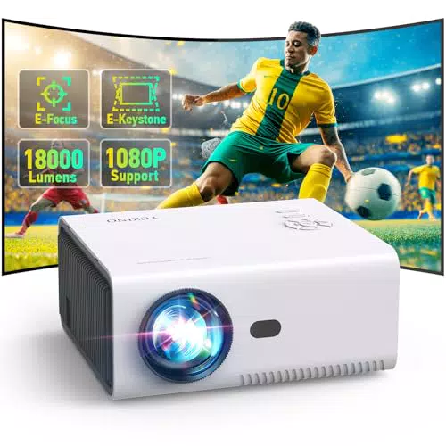 YUZINO Mini Beamer 4K Full HD 1080P mit WiFi, Bluetooth und Zoom für Heimkino