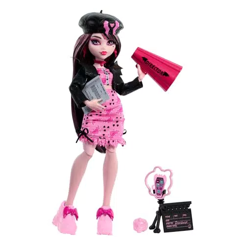 Monster High Draculaura Set mit Puppe und Zubehör im Filmclub-Stil