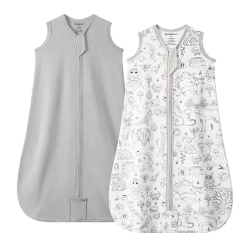 Mosebears Schlafsack für Babys, Sommer-Schlafsack 0.5 Tog, 100% Baumwolle, atmungsaktiv