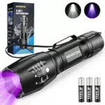 MOWETOO UV Lampe 2 in 1, 395nm Schwarzlicht Detektor für Banknoten und Urin