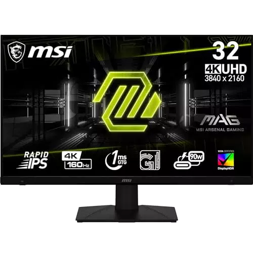 MSI MAG 322UPF 32 Zoll 4K Gaming Monitor - UHD 3840x2160, 160 Hz, 1 ms, HDR 400