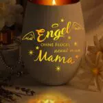 Valentinstag Teelichthalter mit Gravur Ich Liebe Dich - Geschenk für Frauen