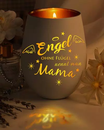 Valentinstag Teelichthalter mit Gravur "Ich Liebe Dich" - Geschenk für Frauen