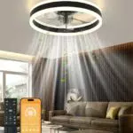 Nalezuns Ventilator Deckenleuchte, LED Deckenventilator mit Beleuchtung