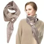 NAROSEBE Mode Gestrickte Schal Damen Winter Strickschal Warme Schal Kragen Schmaler Lange Halstuch Buchstaben Schal Flauschig Gestrickt Umschlagtuch mit Schlaufe Khaki Winterschal für Frauen