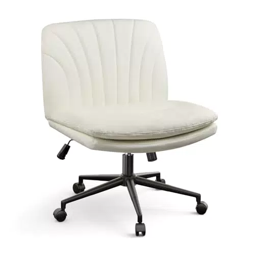 Naspaluro Bürostuhl Ohne Armlehnen, Schreibtischstuhl mit PU Leather