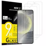 NEW'C 3 Stück, Panzer Schutz Glas für Samsung Galaxy S22 5G