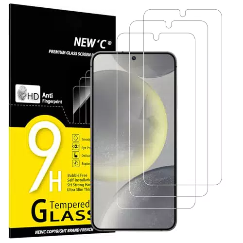 NEW'C 3 Stück, Panzer Schutz Glas für Samsung Galaxy S22 5G