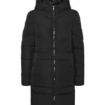 Noisy May Damen Lange Puffer Jacke, Warmer Stepp Wintermantel mit Kapuze