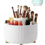 Nuangoo Kosmetik Make-Up Organizer – 360° drehbarer Pinsel Organizer für Frisiertisch