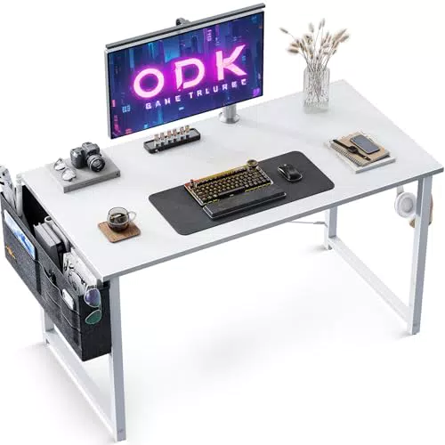 ODK Kleiner Schreibtisch mit Kopfhörerhalter und Aufbewahrungstasche für Home Office