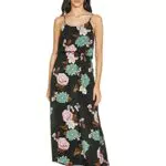 ONLY Damen Ärmelloses Maxi Blusenkleid, Lang Gepunktetes Print Tunika Dress