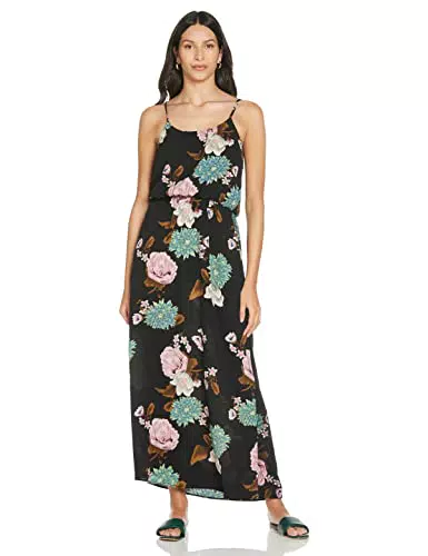 ONLY Damen Ärmelloses Maxi Blusenkleid, Lang Gepunktetes Print Tunika Dress