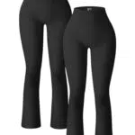 OQQ Hochtaillierte, nahtlose Yogahose für Damen – Ausgestellte Leggings für Workout