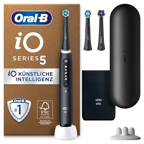 Oral-B iO Series 5 Plus Elektrische Zahnbürste mit 5 Putzmodi und Reiseetui
