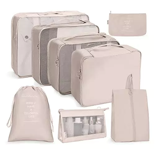 OSDUE Koffer Organizer Set - Wasserdichte Packing Cubes und Reiseaccessoires