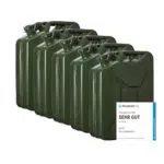 Oxid7 5x Kraftstoffkanister 20 Liter aus Metall olivgrün