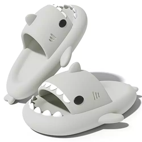 paspasgix Unisex Hausschuhe Shark Slippers rutschfest und super weich