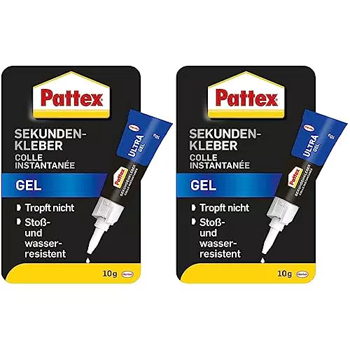 Pattex Sekundenkleber Ultra Gel - extra starker und flexibler Kleber für viele Materialien