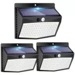 Solarlampen mit Bewegungsmelder für den Außenbereich - 138 LED, 3 Modi, 270° Beleuchtung