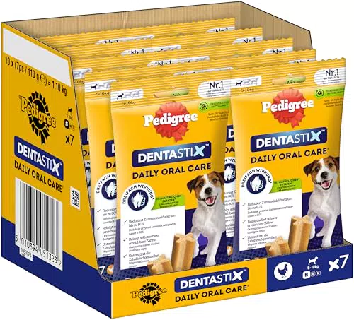 Pedigree DentaStix Zahnpflegesnack für kleine Hunde mit Huhn und Rind