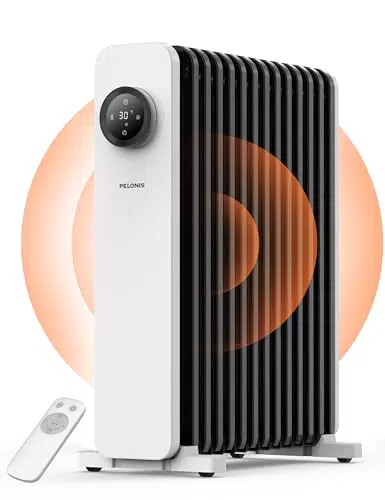 PELONIS 2500W Ölradiator Energiesparend, 13 Rippen Elektroheizung