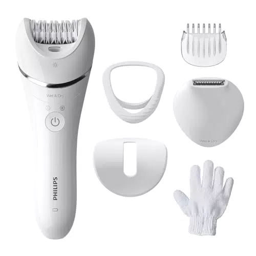 Philips Epilierer Series 8000 BRE715/00 – kabelloser Nass- und Trockenepilierer