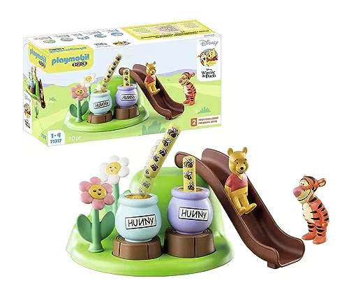 PLAYMOBIL 1.2.3 Winnie Puuh Bienengarten Lernspielzeug für Kleinkinder