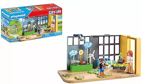 PLAYMOBIL Klimakunde Klassenzimmer der Zukunft – Spielzeug für Kinder ab 4 Jahren