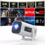 Polocsh Mini Beamer 4K, Full HD Projektor mit Android 11, WLAN 6 und BT 5.2
