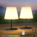 Postlucky Kabellose LED Tischlampe Outdoor Touch Dimmbar USB Aufladbar IP44