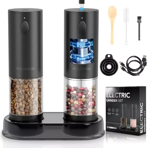 Pourbibi Salz und Pfeffermühle, Salz und Pfeffermühle Elektrisch