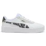 PUMA Damen Carina 3.0 Snake CHIC Sneaker, White-Vapor Gray Aged Silver