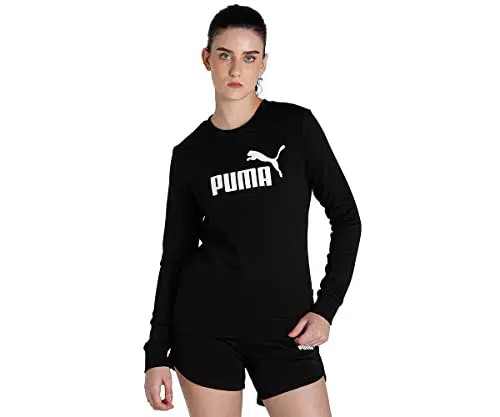 PUMA Damen Logo Crew Tr Pullover, Puma Black, XL EU