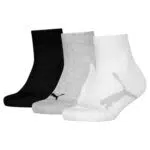 PUMA Unisex Kids BWT Recycled Cotton Quarter Sock, Black