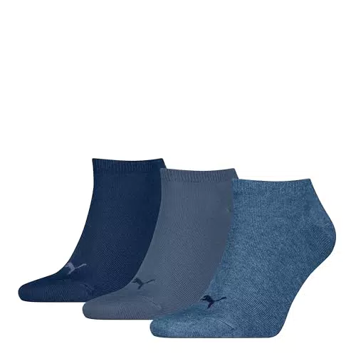 PUMA Unisex Plain Sneaker Sock, Denim Blue-New, 47/49