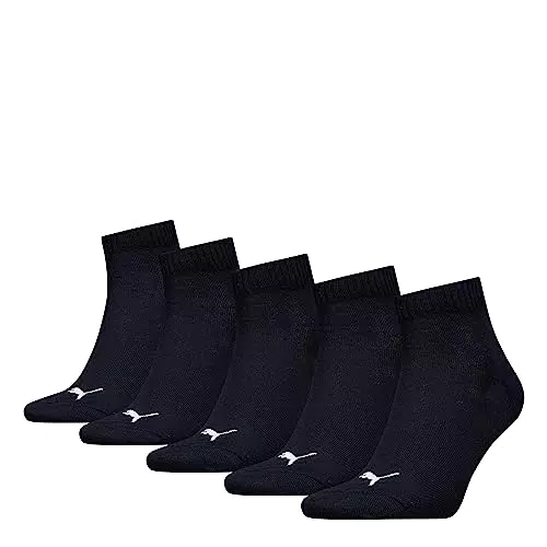 PUMA Unisex Puma Unisex Quarter Plain Sokken Socks, Schwarz