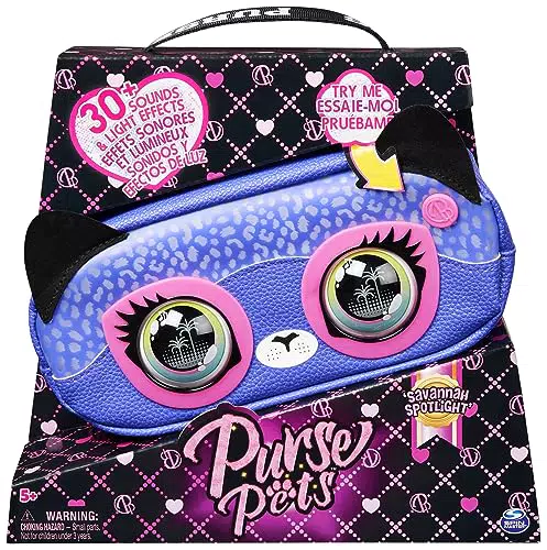 Purse Pets Tiger Umhängetasche – Interaktive Kindertasche mit Geräuschen und Spielen
