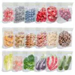 Qiciqinoone Wiederverwendbare Sandwichbeutel, 25 Stück Gefrierbeutel Wiederverwendbare Aufbewahrungsbeutel für Lebensmittel