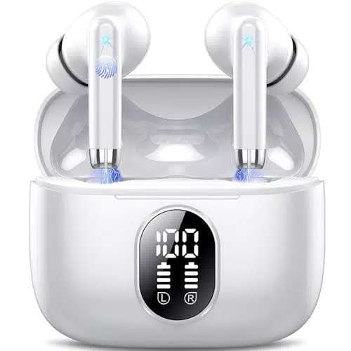 QXQ Bluetooth 5.4 Kopfhörer Sport In Ear mit 4 ENC Mics und LED-Anzeige