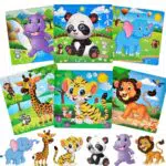 WoodenKids Rahmenpuzzle Tierthema – Kognitives Spielzeug für Kinder