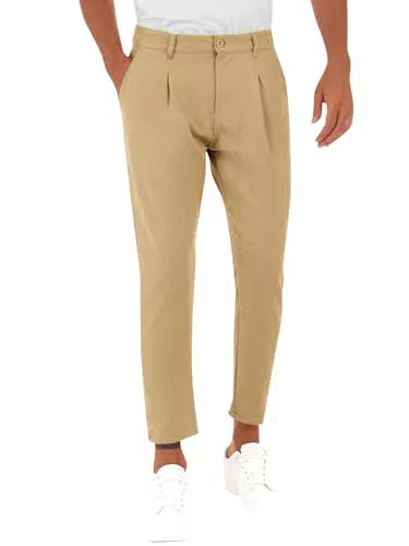 Runcati Herren Anzughosen - Praktische Sommerhose Casual Business mit Taschen