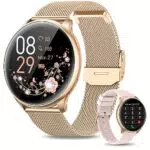 RUXINGX Smartwatch Damen mit Telefonfunktion, 1.32 HD Touchscreen, Fitness Tracker